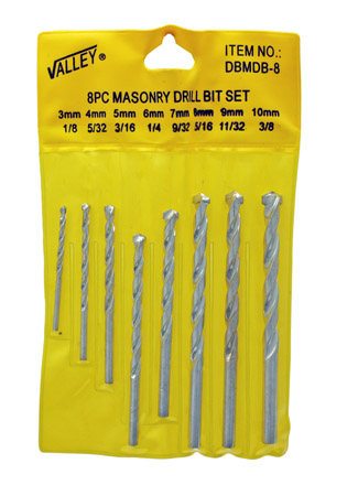 8-pc. Masonry Drill Bit Set