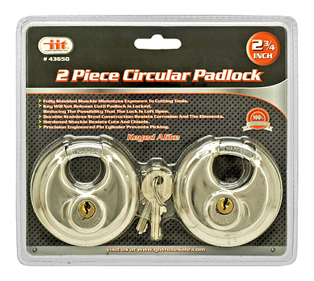 2 - pc. Circular Padlock Set