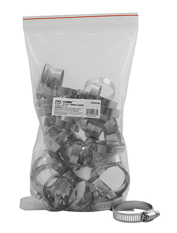 50 pc. 1-1/2" - 2-1/4" Metal Hose Clamp - Cal-Hawk
