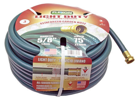 5/8" x 75' Flexon Light Duty Garden Water Hose