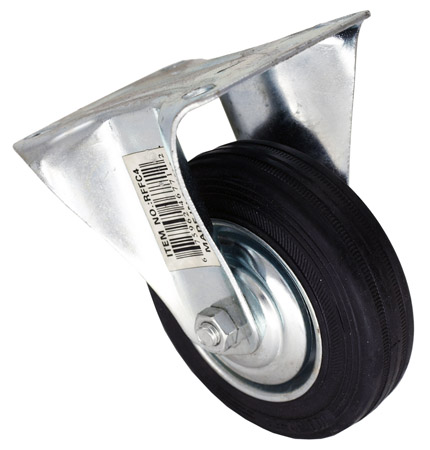 4" Stationary Caster w/Rubber Wheel