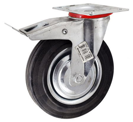 8" Swivel Caster w/Rubber Wheel