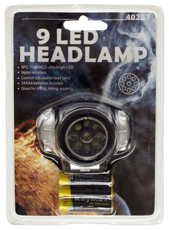 9 LED Headlamp
