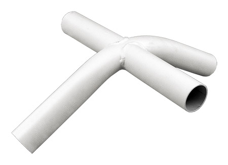 1-3/8" High Peak 4-Way Canopy Fitting - White Powder Coated