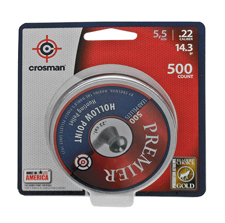 500-pc. Crosman Premier 5.5mm .22 Caliber Hollow Point Pellets