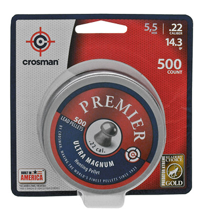 500-pc. Crosman Premier 5.5mm .22 Caliber Ultra Magnum Pellets