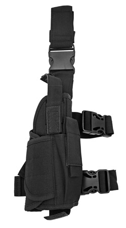 Right Handed Deluxe Tactical Leg Holster - Black
