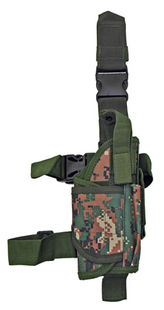 Right Handed Deluxe Tactical Leg Holster - Digital Woodland Camo