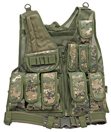 Mesh Tactical Vest - Woodland Digital Camo