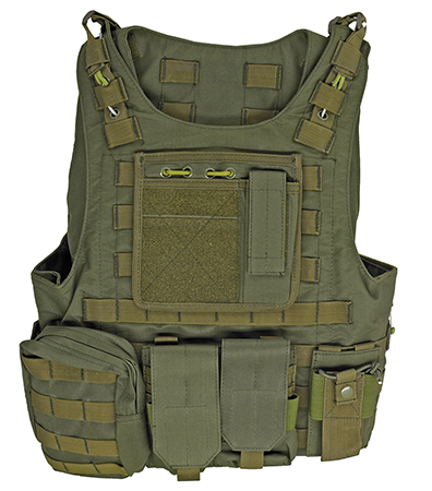 Molle Plate Tactical Vest With Pouches - OD Green