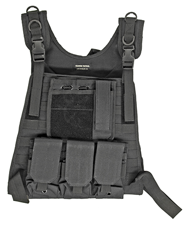 Molle High Speed Plate Carrier Tactical Vest With Pouches - Black
