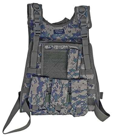 Molle High Speed Plate Carrier Tactical Vest With Pouches - Woodland Camo