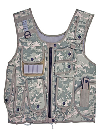 Adjustable Quilted Tactical Vest - ACU Digital Camo