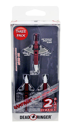 3-pc. Rampage 100 Grain 2 Blade Broadhead Arrow Tips