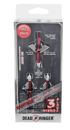 3-pc. Rampage 100 Grain 3 Blade Broadhead Arrow Tips