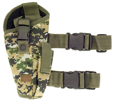 Right Handed Elite Tactical Leg Holster - Woodland Digital Camo