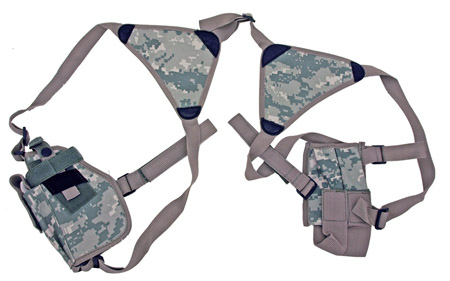 Horizontal Shoulder Holster & Pouch - ACU Digital Camo