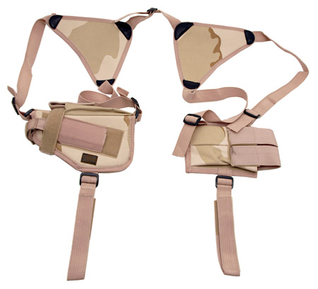 Horizontal Shoulder Holster & Pouch - Desert Camo