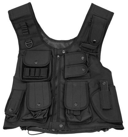 Adjustable Quilted Tactical Vest - Black