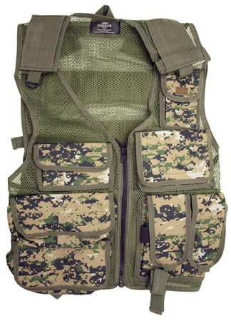 Utility Tactical Vest - Woodland Digital Camouflage