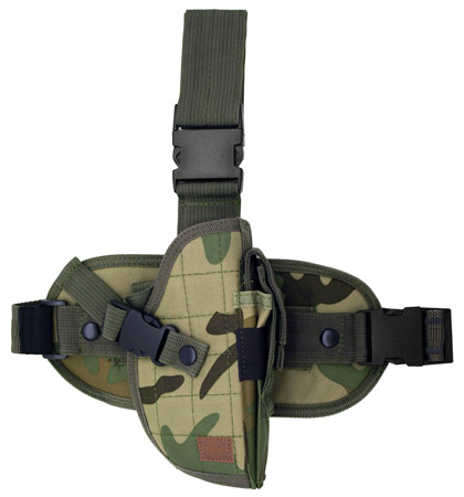 Right Handed Drop Leg Holster - Woodland Camo