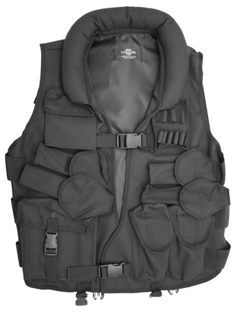Tactical Vest with Soft Collar - Black