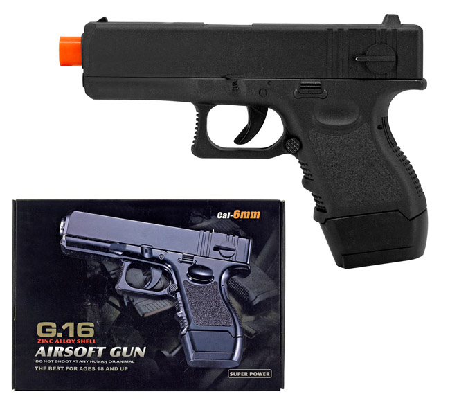 Metal Zinc Alloy G.16 Airsoft Pistol