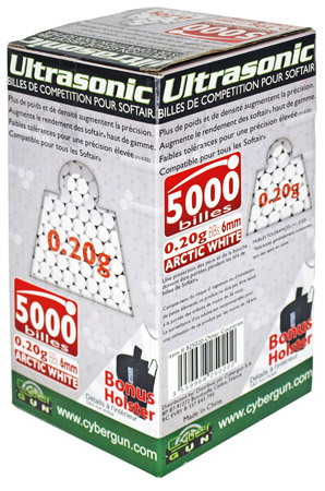 5,000-pc. Ultrasonic .20g BB's - Arctic White