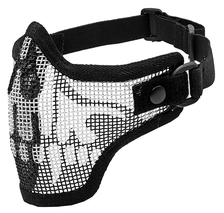 1G Strike Steel Half Mask - Black Skull