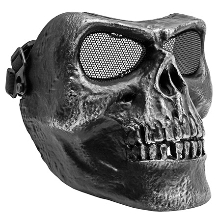 Full Skull Mask - Black & Silver