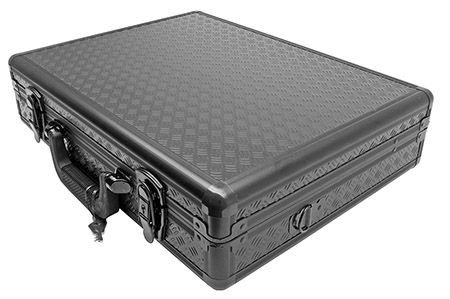 Aluminum Diamond Plate Gun Case w/ Keyed Locks - Black