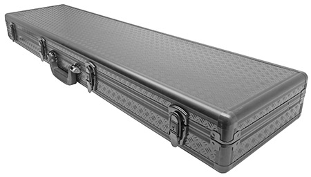 Aluminum Diamond Plate Rifle Case w/ Keyed Locks - Black