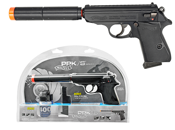 Walther PPK / S Operative Airsoft Spring Pistol Combat Kit