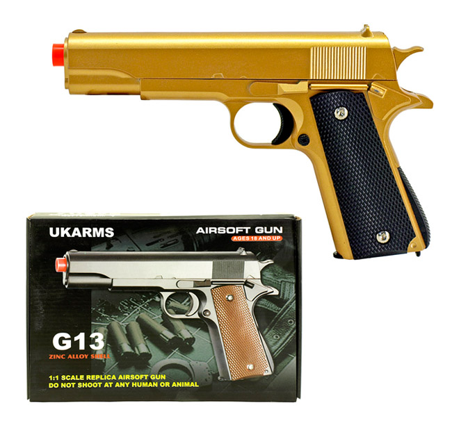 G13G Spring Powered Airsoft Handgun - Golden