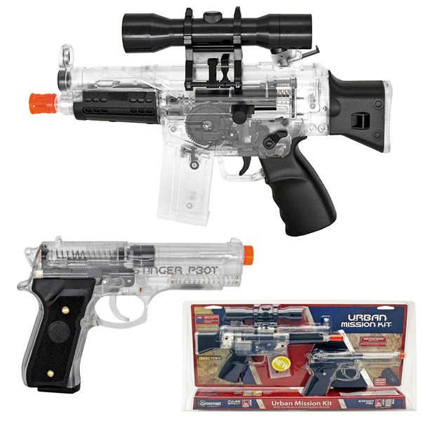 Crosman Urban Mission Kit - M74 Mini AEG, Spring Pistol, & Holster