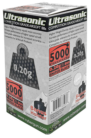 5,000-pc. Ultrasonic .20g Airsoft BB's - Sniper Black
