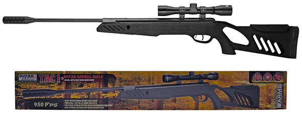 Swiss Arms TAC1 .22 Cal Break Barrel Pellet Rifle - Black