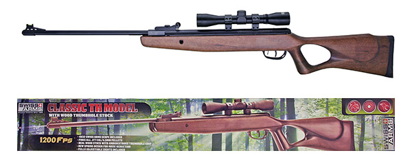 Swiss Arms Classic TH Model Break Barrel Pellet Rifle with Wood Stock