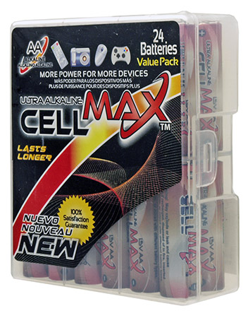 24-pc. Cellmax Ultra Alkaline AA Batteries