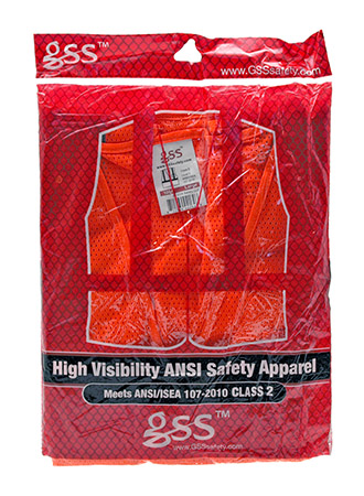 High Visibility ANSI Safety Vest - Large