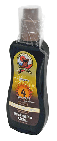 Australian Gold SPF 4 Spray Gel Sunscreen With Instant Bronzer