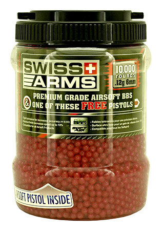 10,000 Airsoft BB's with Free Pistol (Assorted Colors)