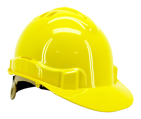 Vented Safety Helmet - Yellow