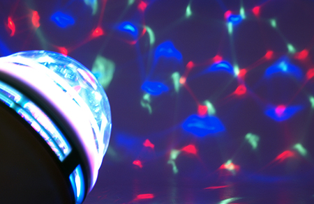 LED Color Changing Rotating Light Bulb