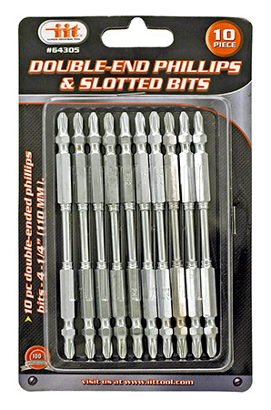 10 - pc. Double Ended Phillips Bits