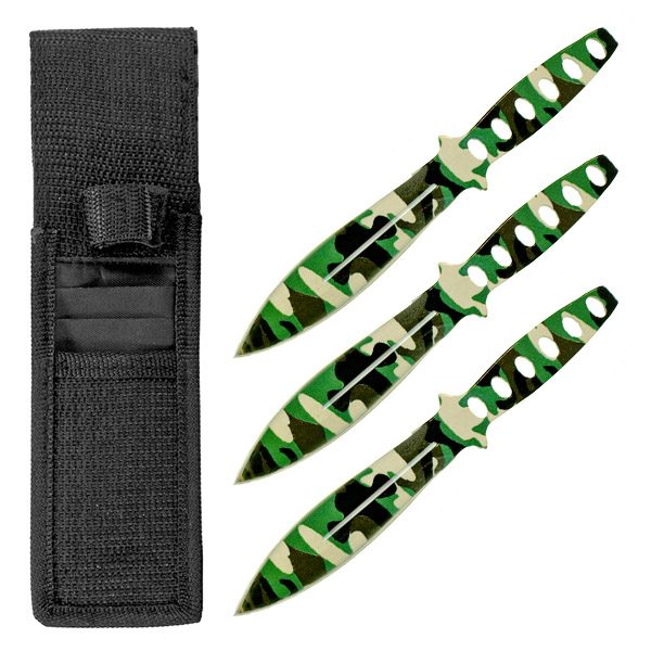 3-pc. Throwing Knife Set - Camo