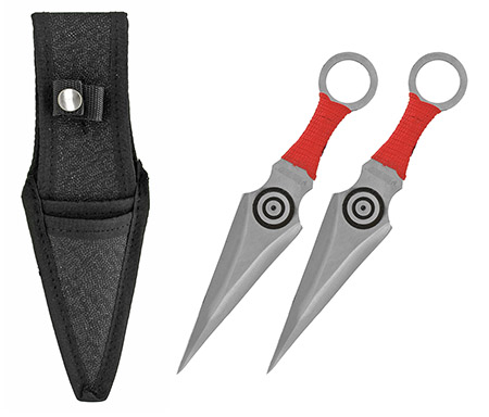 2-pc. Kunai Throwing Knives - Silver