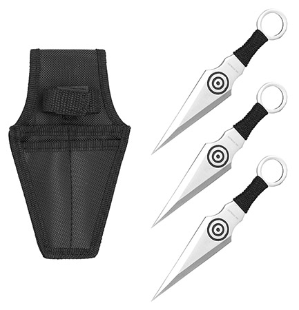 3-pc. Target Throwing Knives - Black