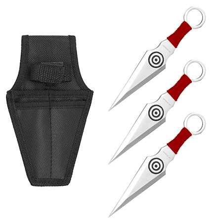 3-pc. Target Throwing Knives - Red