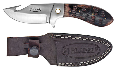 8" Gut hook Hunting Knife - Camel Bone